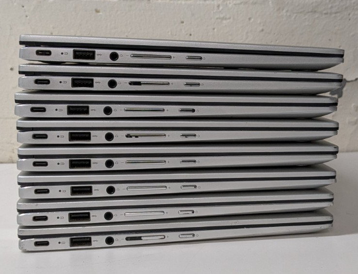 Lot of 8 Asus ChromeBook C434T Intel m3-8100y 8GB 64GB eMMC SOLD AS-IS