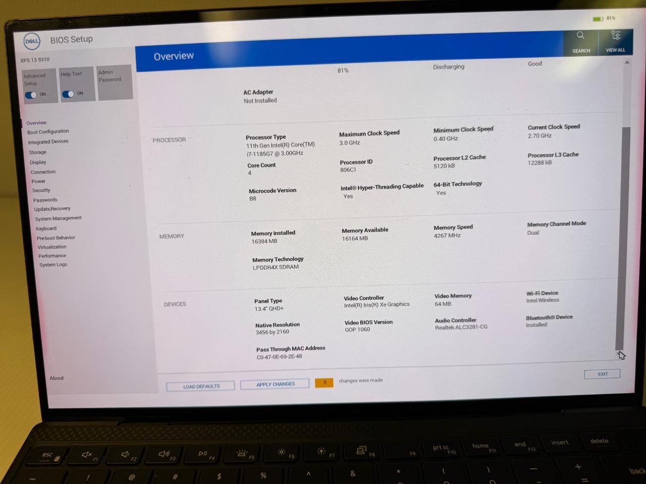 Dell XPS 13 9310 2-in-1 11th Gen i7-1185G7 3.0GHz 16GB Ram 512GB SSD