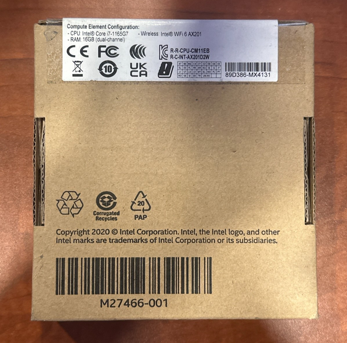Intel NUC 11 Compute Element CM11EBI7 i7-1165G7 16GB WiFi 6 New Sealed