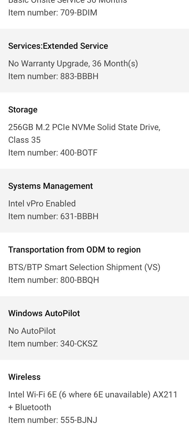Dell Latitude 7640 BTX