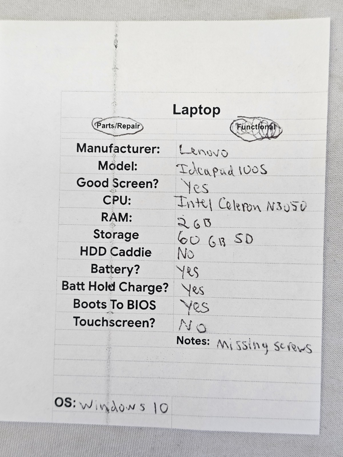 Lenovo IdeaPad 100S Laptop – Intel Celeron N3050 – 2GB RAM – 60GB SSD – Win 10