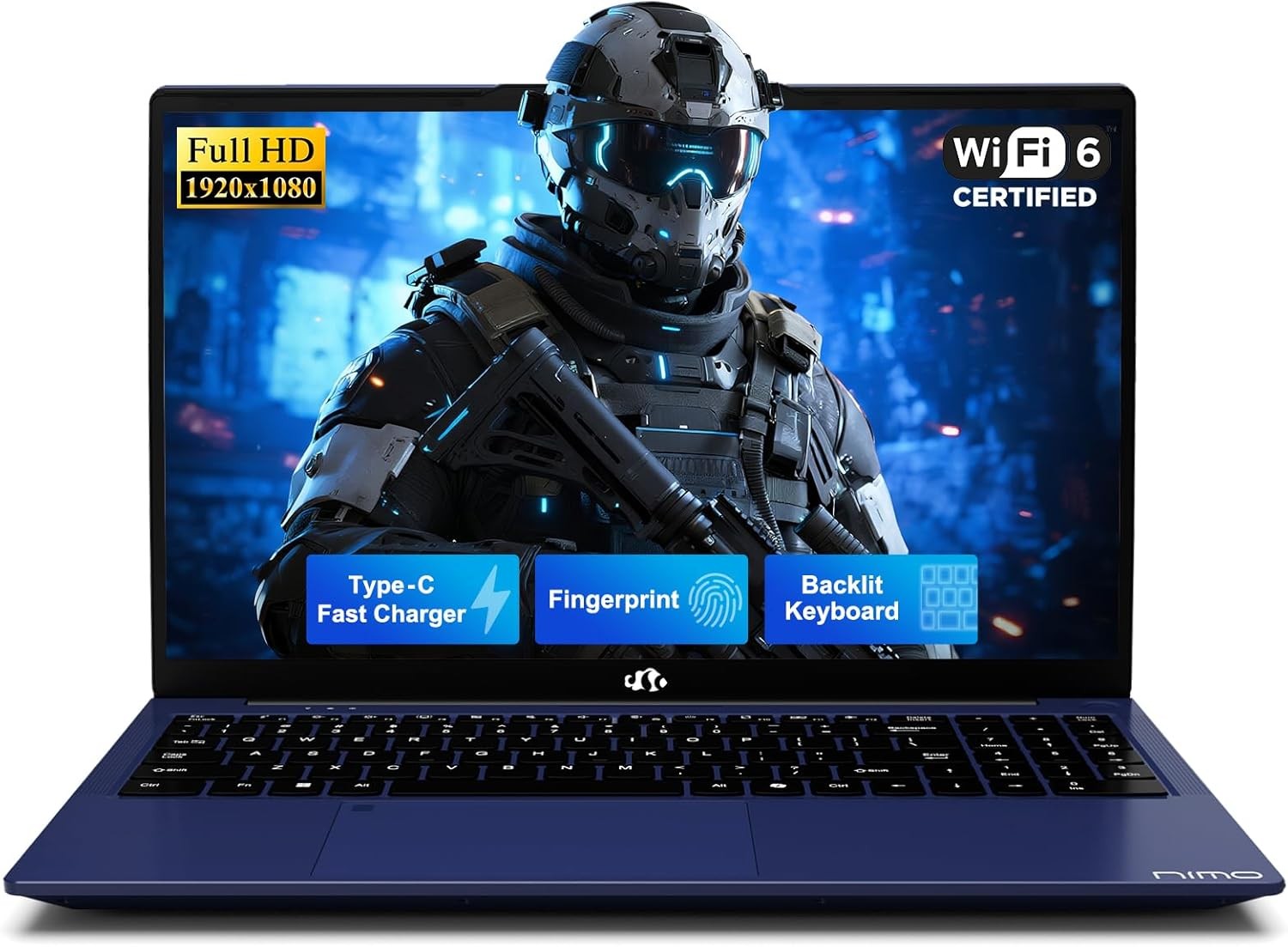 NIMO 15.6 FHD Business Laptop Computer Quad-Core Processor Laptop 16GB RAM 256GB