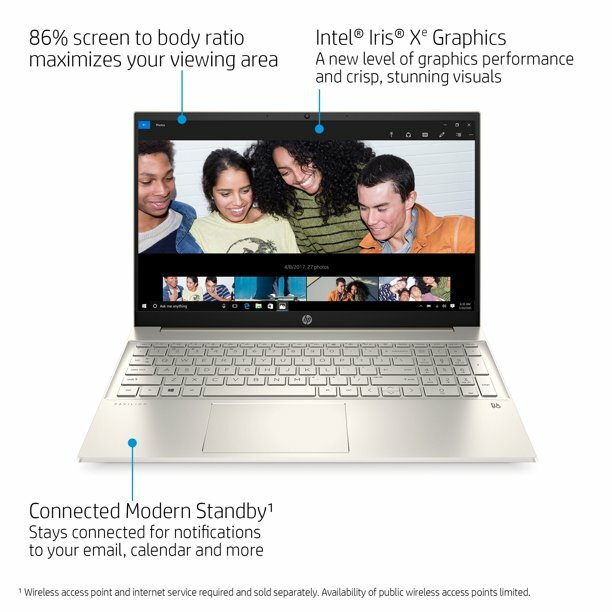 NEW HP Pavillion 15-eg0050wm Laptop Notebook i5 8GB RAM 512GB SSD Gold