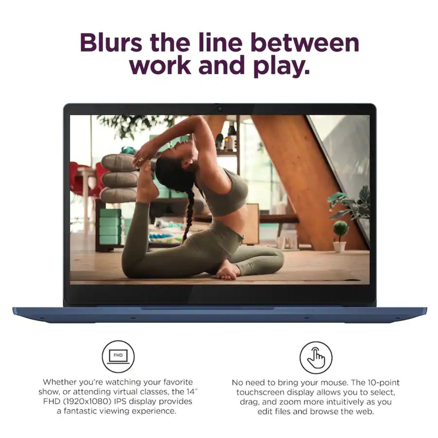 Lenovo Slim 3 Business Laptop 14 in Touch screen Chromebook 4GB RAM 64eMMC