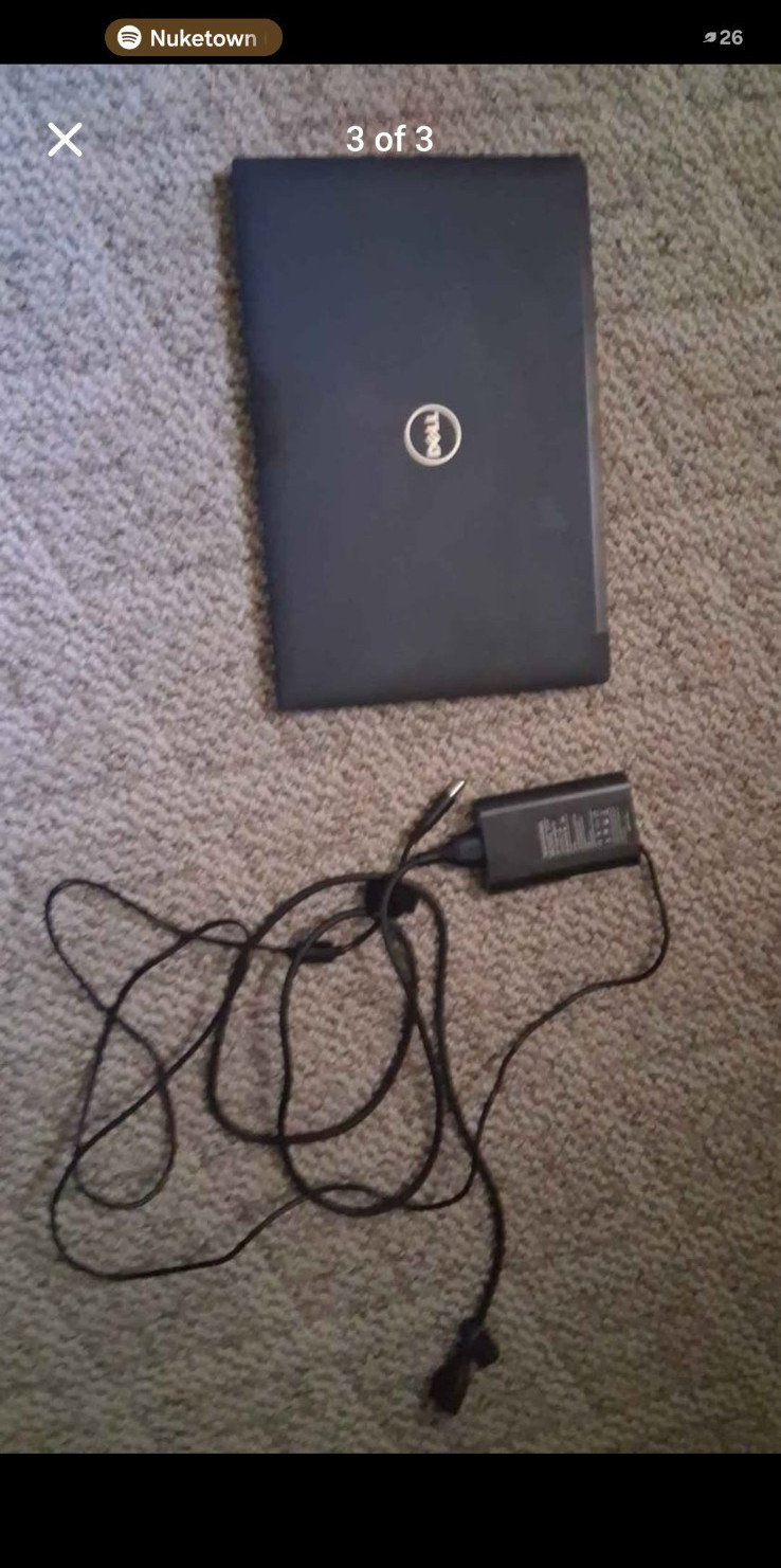 Microsoft Latitude Notebook Intel i7 16GB 8in SSD HDMI Black Charger