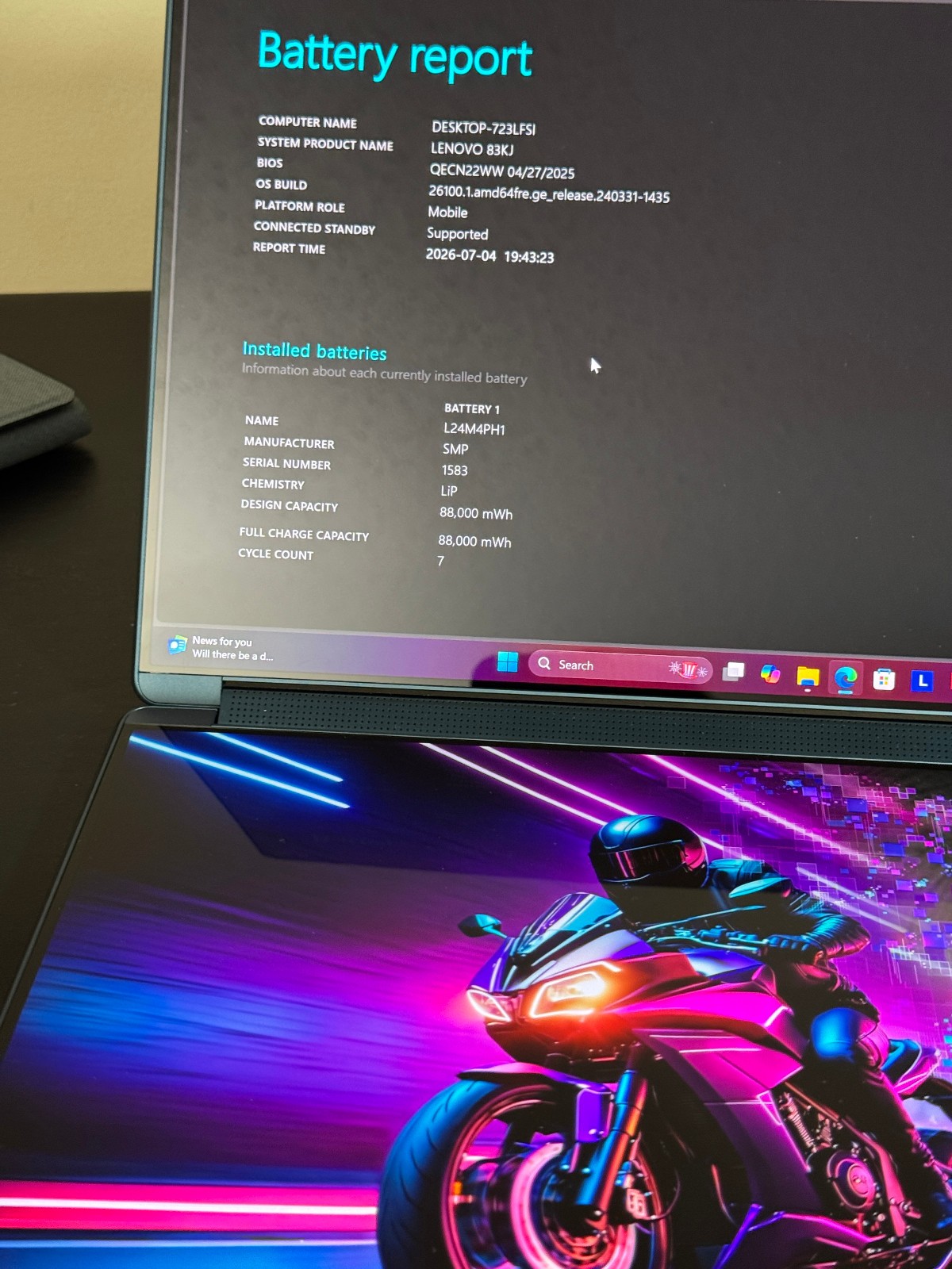 Lenovo Yoga Book 9i 14” 2.8K Dual Screen OLED Laptop Ultra 7 255H 16GB 1TB Teal