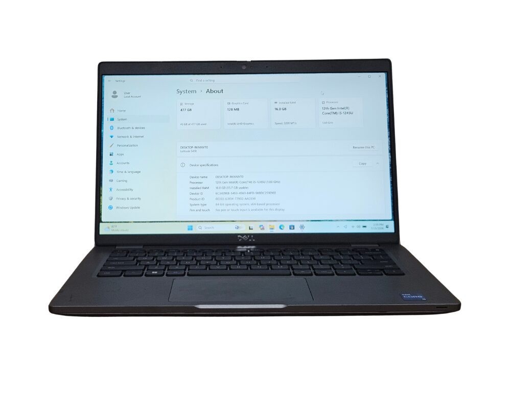 Dell Latitude 5430 14″ Laptop i5-1245U 16GB RAM 512GB SSD WiFi Win 11 Pro NO AC