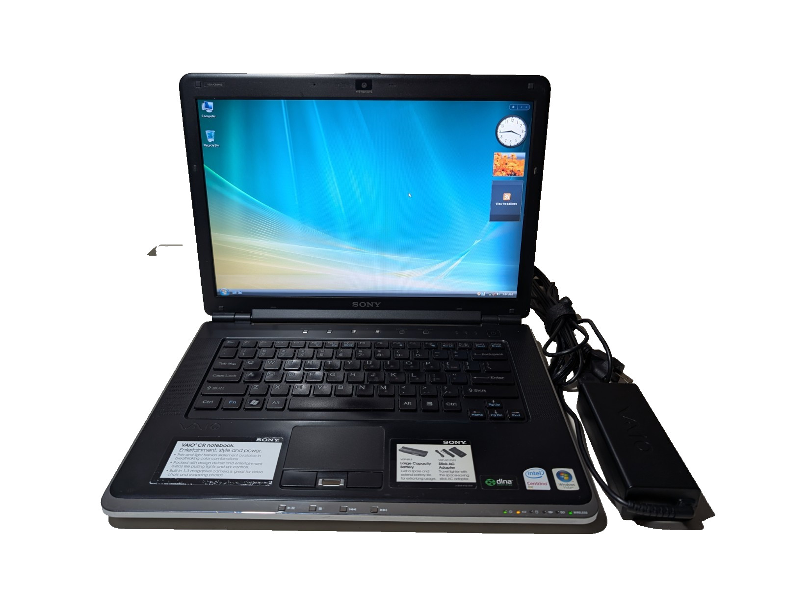 14″ Sony Vaio VGN | C2D T9300 4GB RAM 128GB SSD | DVD Win Vista 32-Bit