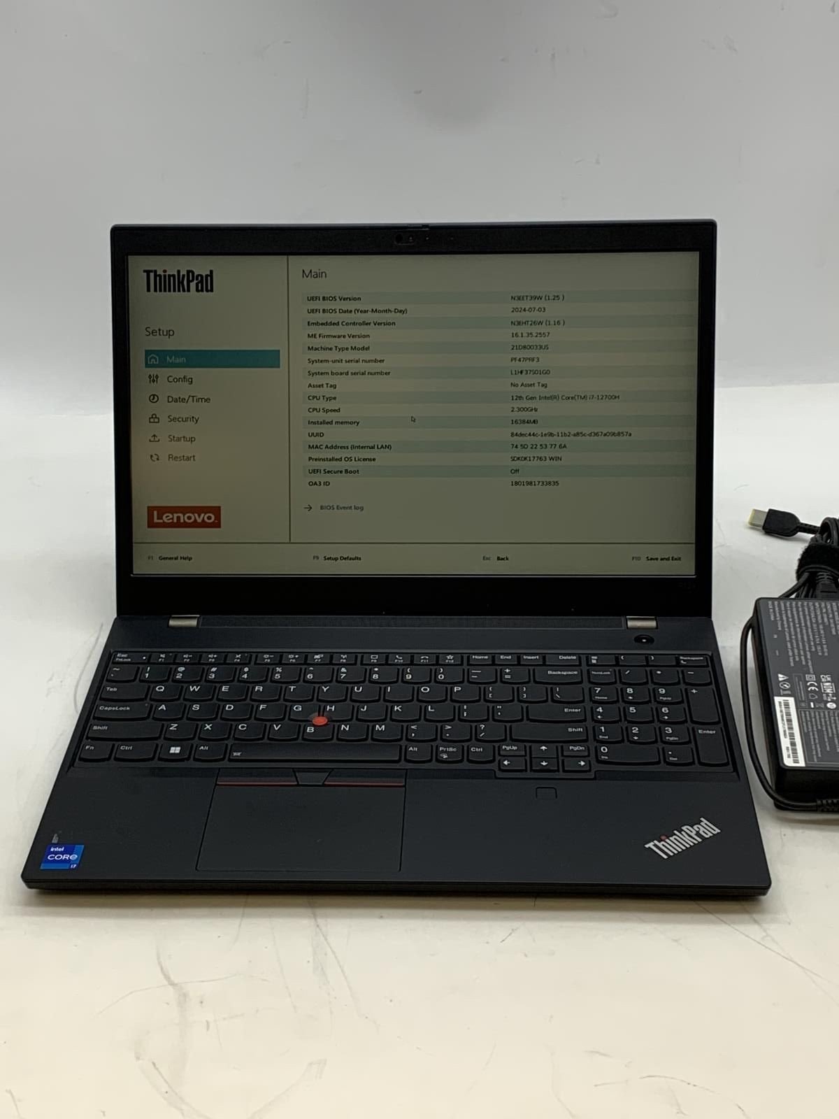 Lenovo Thinkpad P15v Gen 3 i7-12700H 16GB DDR5 NVIDIA T600 No SSD *READ