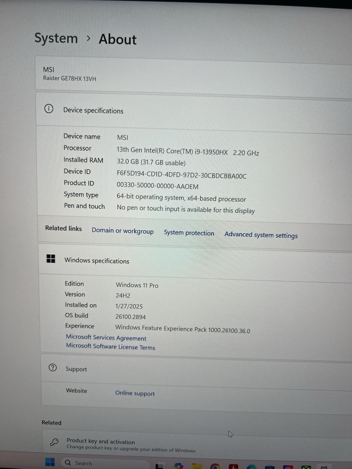 MSI Raider GE78 HX 17″ Gaming Laptop Intel i9 32GB RAM, 2TB SSD, RTX 4080