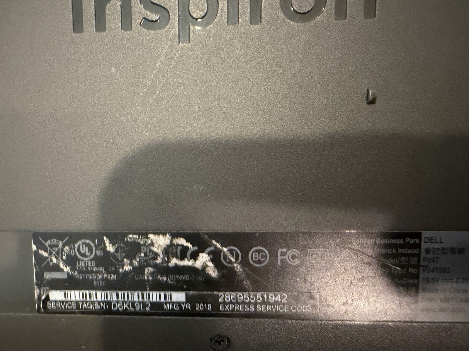 Dell Inspiron 11 3180 P24T003 Laptop AMD A6 4GB For Parts w Charger