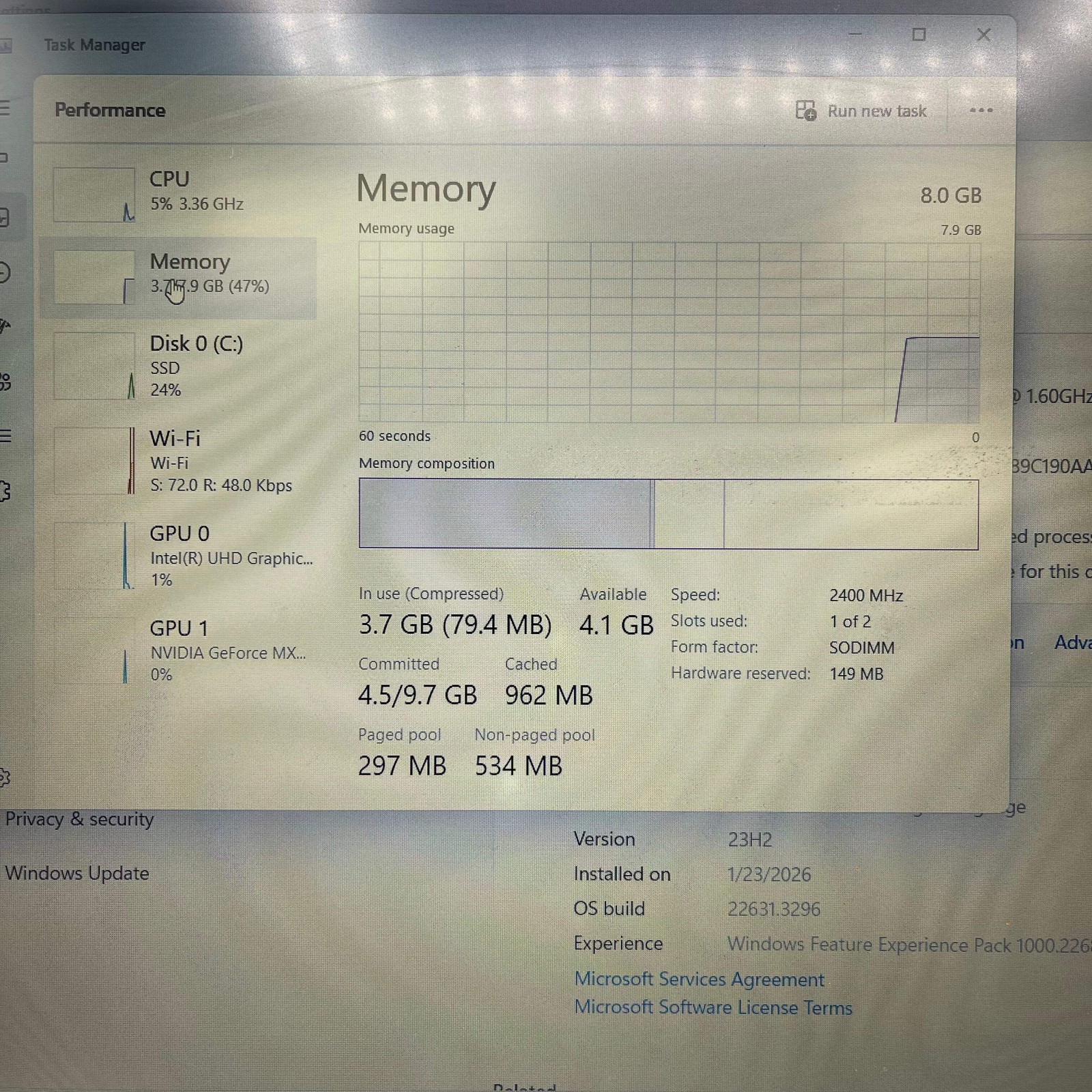 Asus Vivobook 15 X512F 15.6″ i5-8265U 1.6GHz 8GB RAM 512GB SSD GeForce MX230