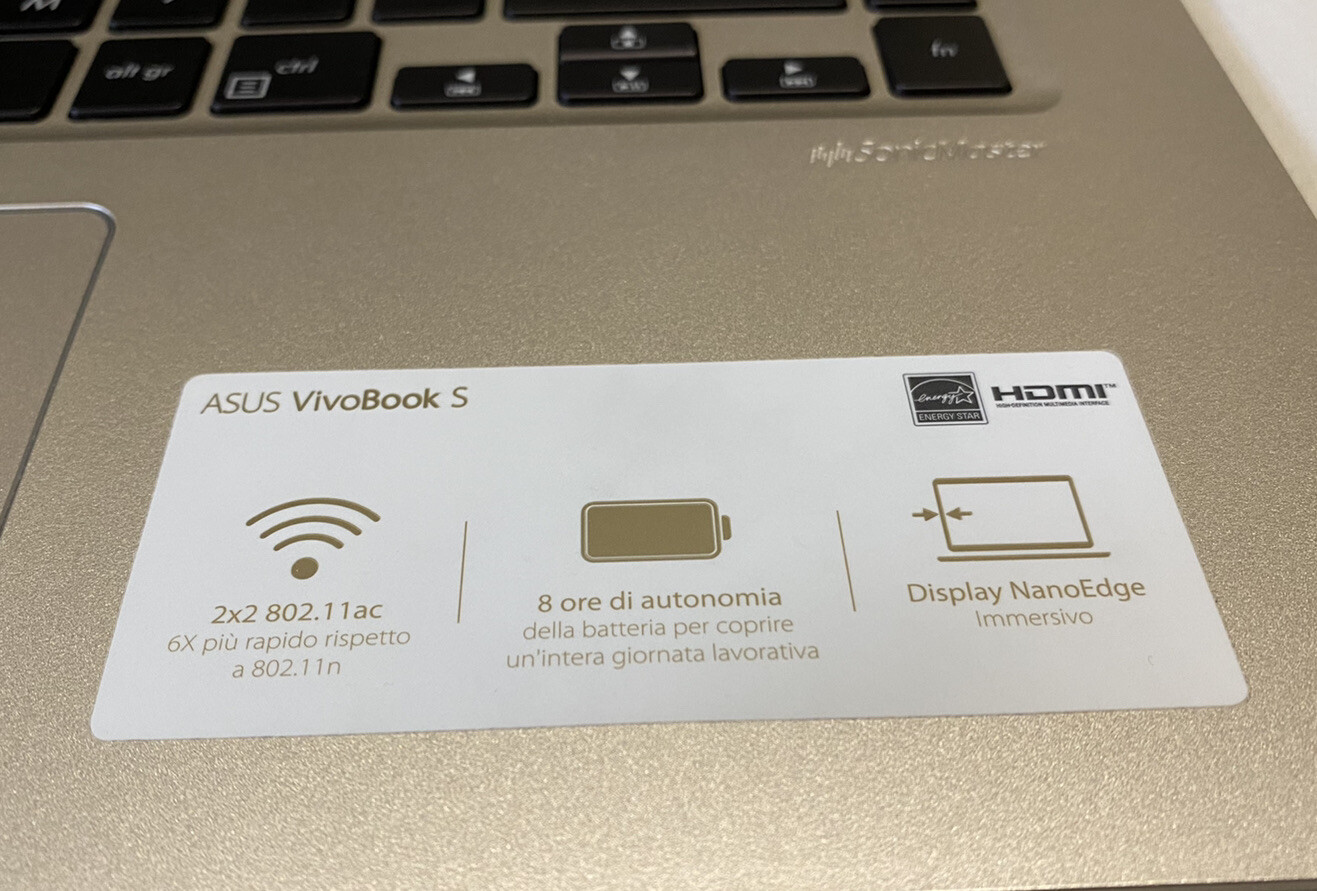 ASUS Vivobook S15 X510UF-BR529T 476GB 8GB Intel CORE i5 8th Gen Black/Silver Memory