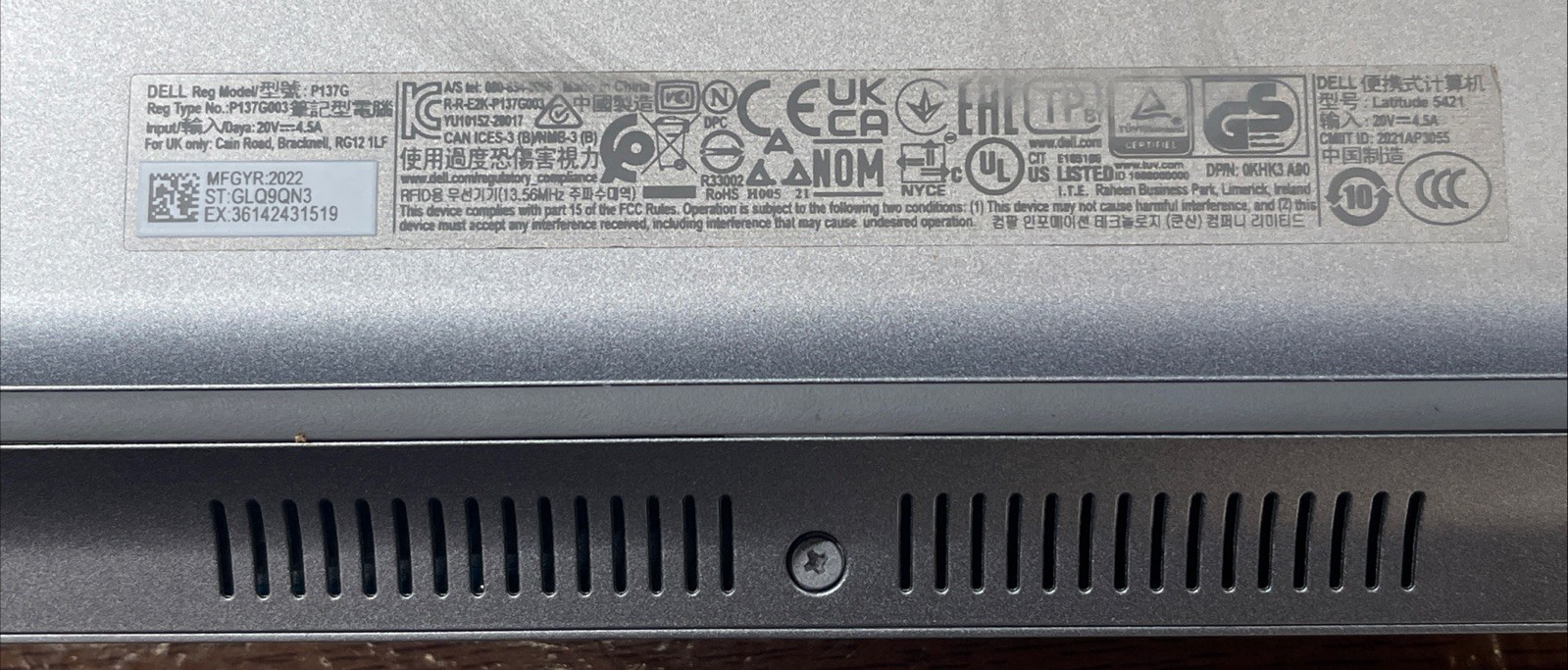 Dell Latitude 5421 Intel Core i5-11500H 2.4 GHz 16GB RAM 256GB SSD