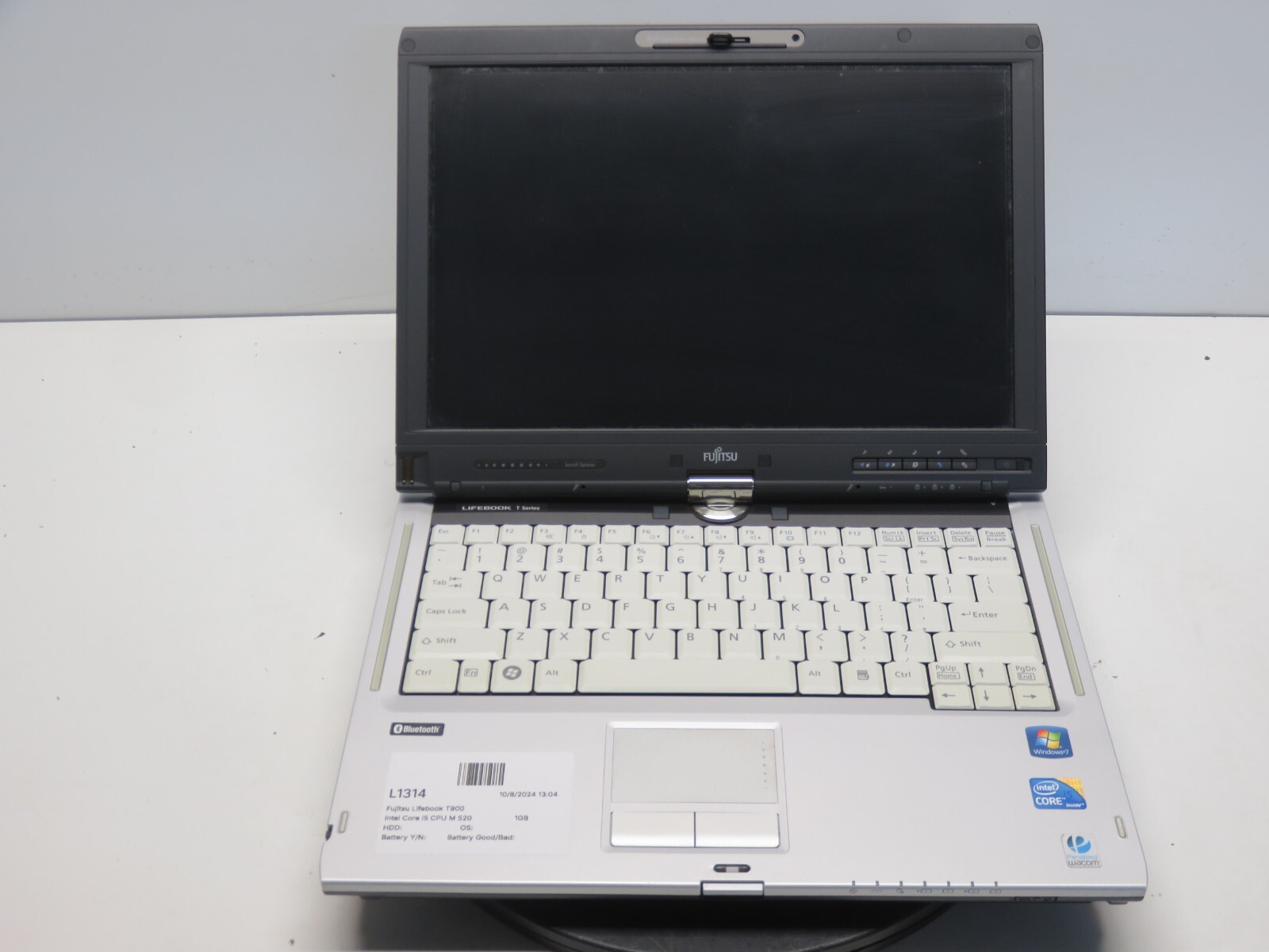 Fujitsu Lifebook T900 Intel Core i5 CPU M 520 2.40GHz 1GB NO HDD No Batt