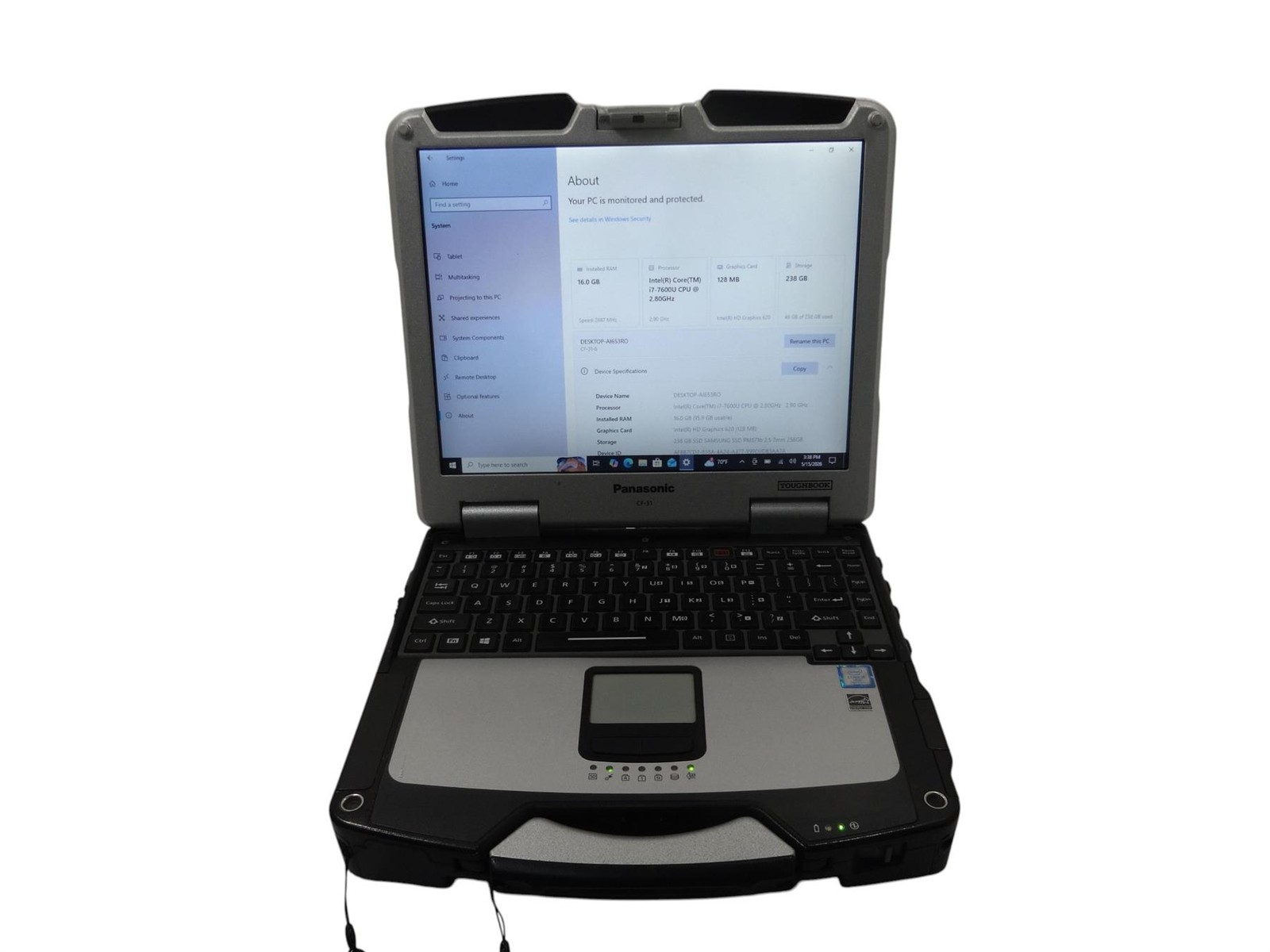 Panasonic Toughbook CF-31 Core i7-7600U 2.8GHz 16GB 256GB