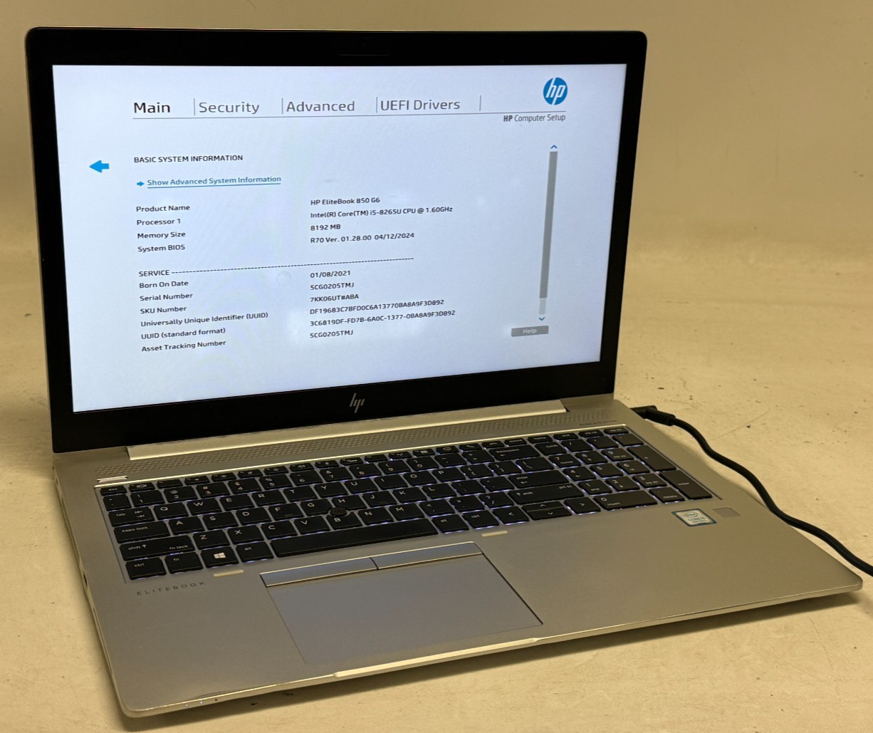 HP EliteBook 850 G6 15.6″ (i5-8265u – 8GB RAM – 256GB SSD – Win11Home)