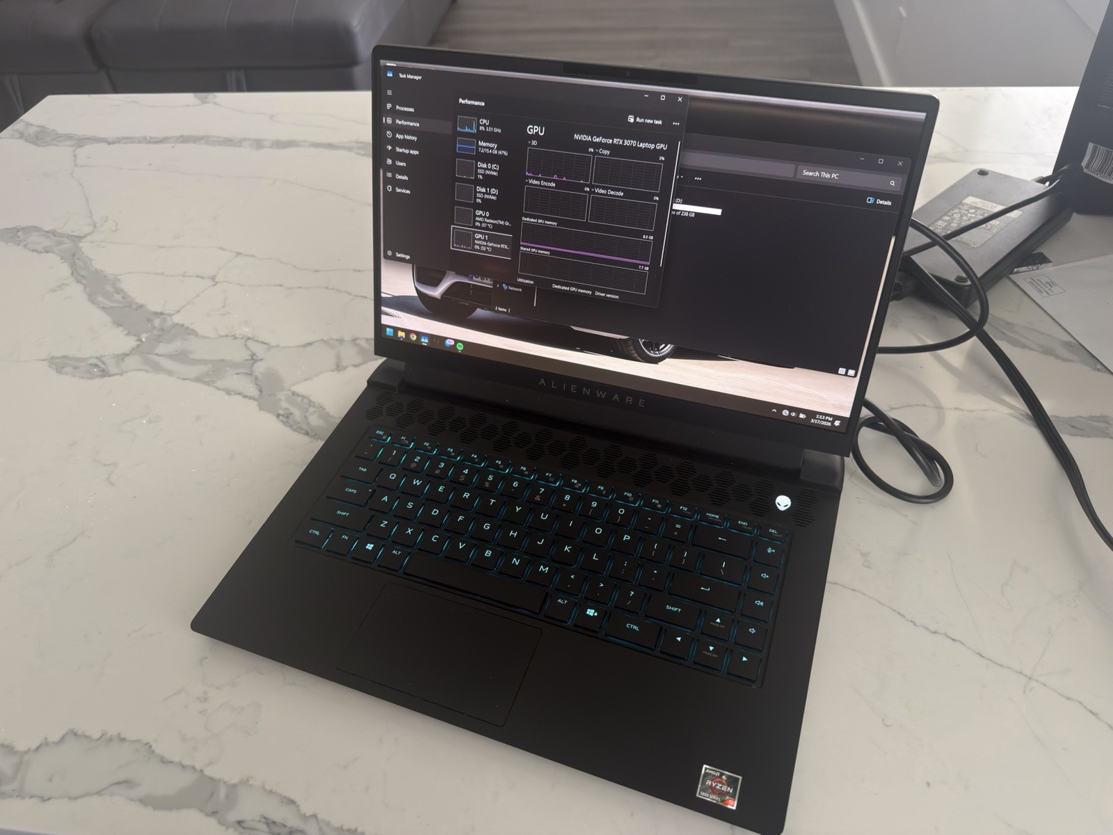 Alienware Gaming Laptop AMD Ryzen 9 5900HX RTX 3070 16GB RAM Windows 11 SSD