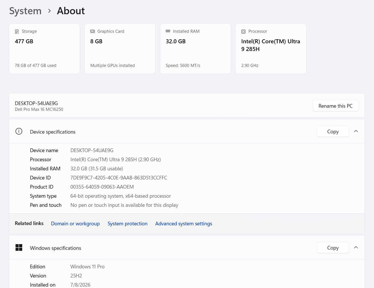 ULTRA 9 – 2026 DELL PRO MAX, $4K MSRP, NVIDIA RTX PRO 32GB RAM – WARRANTY 2030
