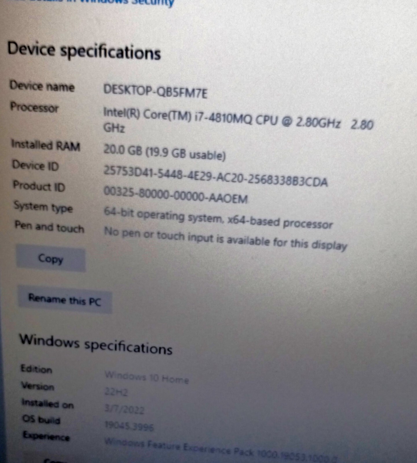 Dell Alienware 17 laptop i7-4810mq 2.8-3.8Ghz 20GB 512GB NVIDIA GTX 1070 AX200