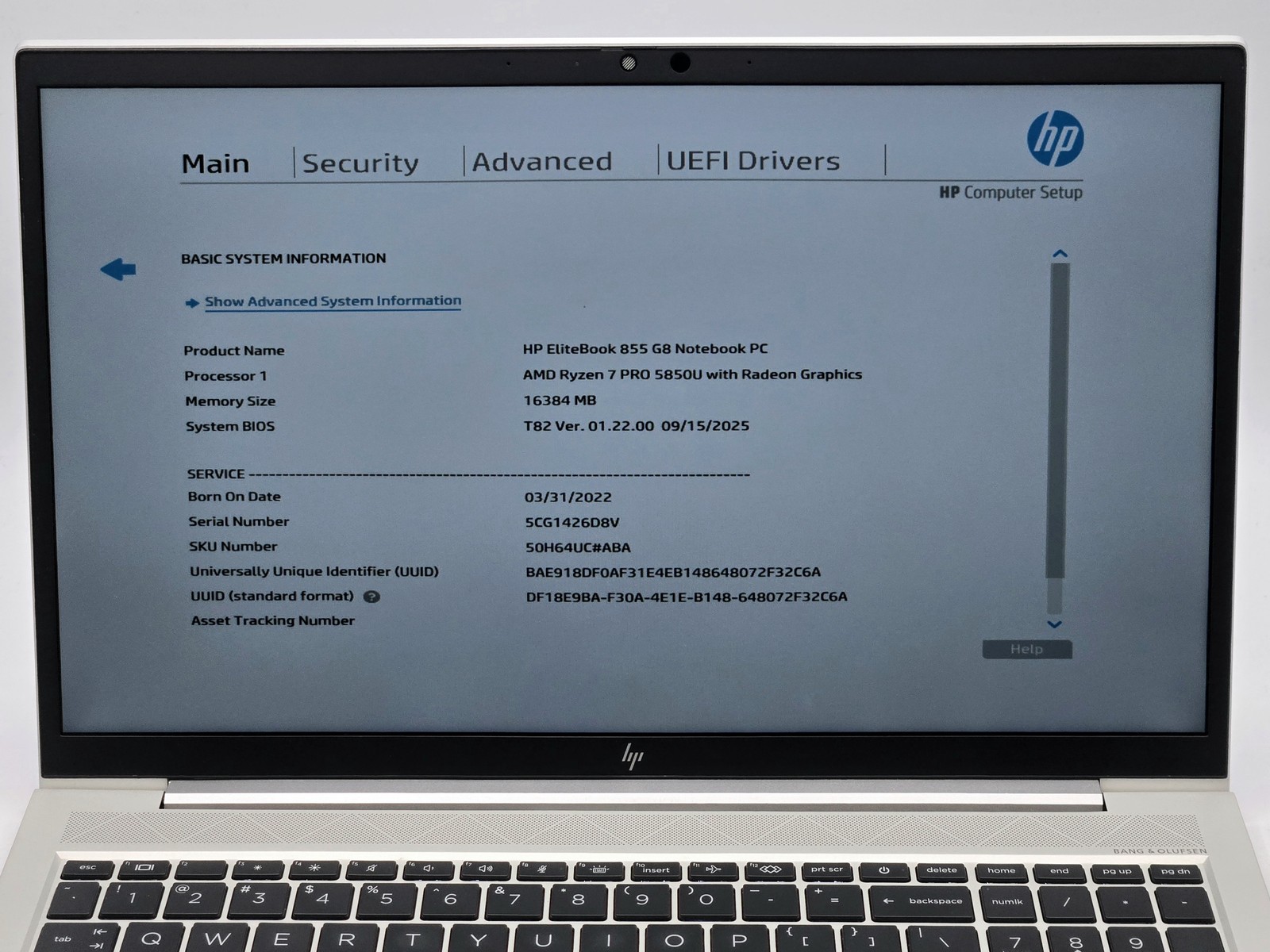 HP EliteBook 855 G8 15″ FHD Touch RYZEN 7 PRO 5850U 512GB 16GB W11P Webcam