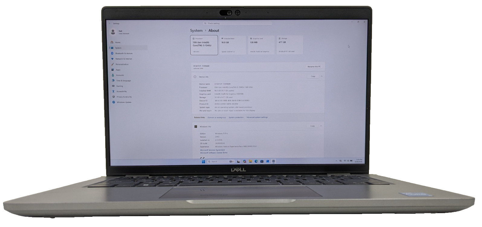 Dell Latitude 5440 i5 13th Gen 16GB 512GB SSD Windows 11 *One Year Warranty*