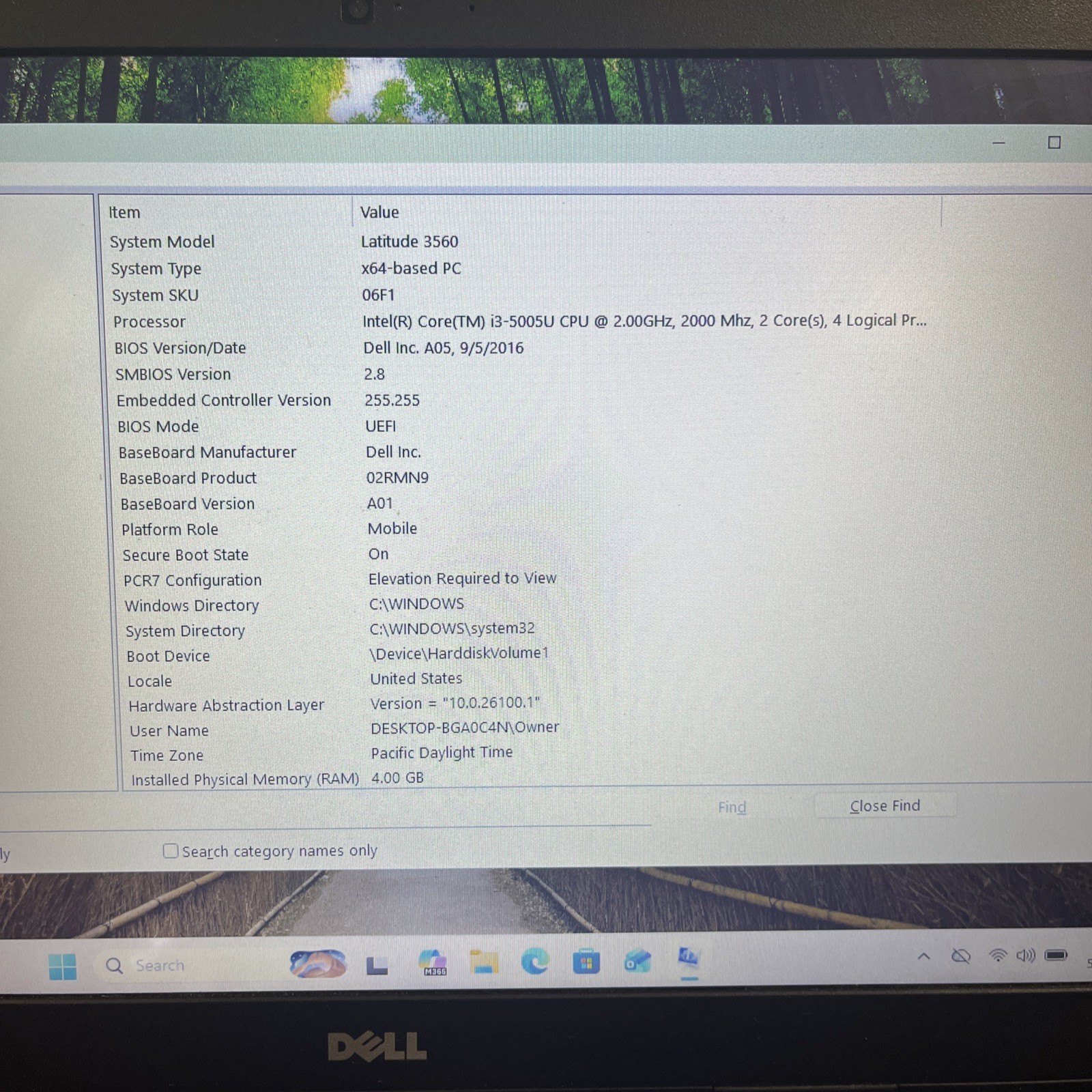 Dell Latitude 3560 15.6″ Laptop i3-5005U 2GHz 4 GB RAM 240GB SSD Win 11 Pro