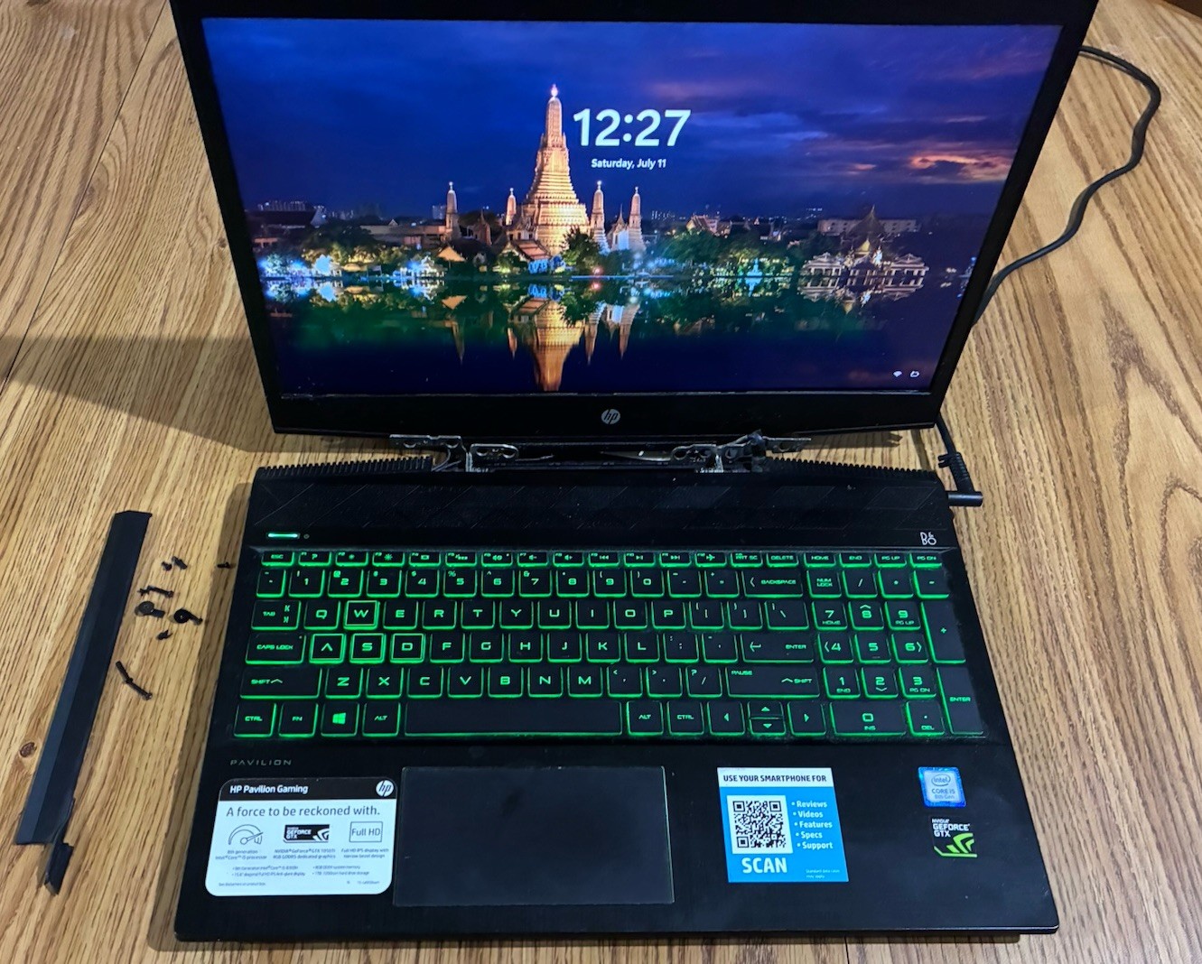 HP Pavilion Gaming 15 GTX 1050 Ti i5-8300H 8GB 1TB Works Needs Repair