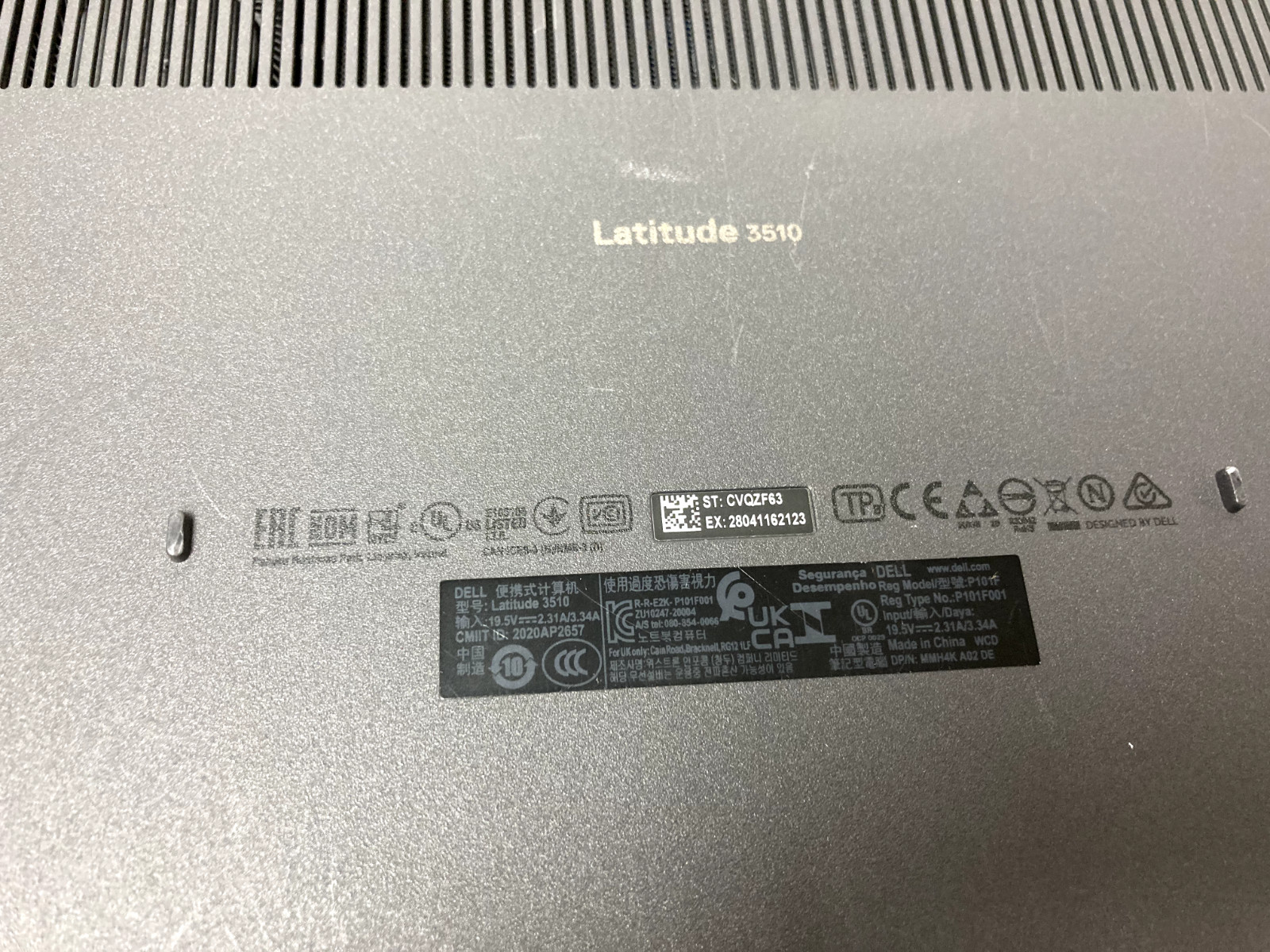 Dell Latitude 3510 15.6” Core Intel i7-10510U @1.80GHz 256GB SSD NO OS *READ