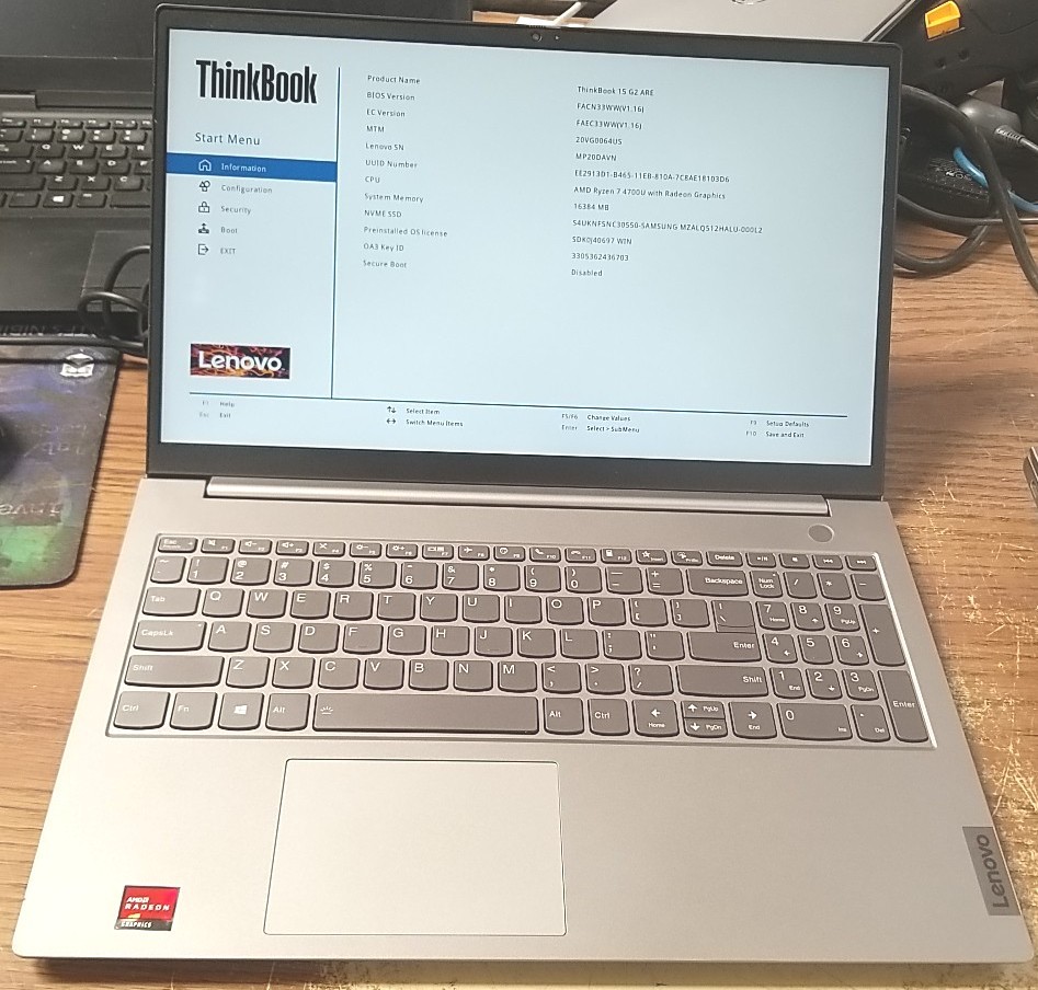 Lenovo ThinkBook 15 G2 15.6″ W/ Touch, Ryzen 7 4700U, 16GB, 512GB SSD Laptop