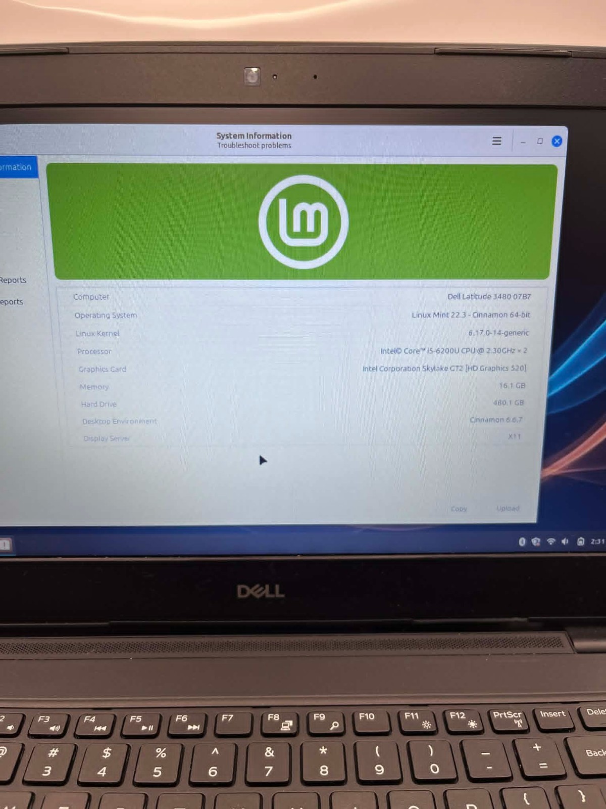 Dell Laptop Linux Mint Cinnamon 16GB Ram,480GB SSD,NEW BATTERY, 1 Year Warranty