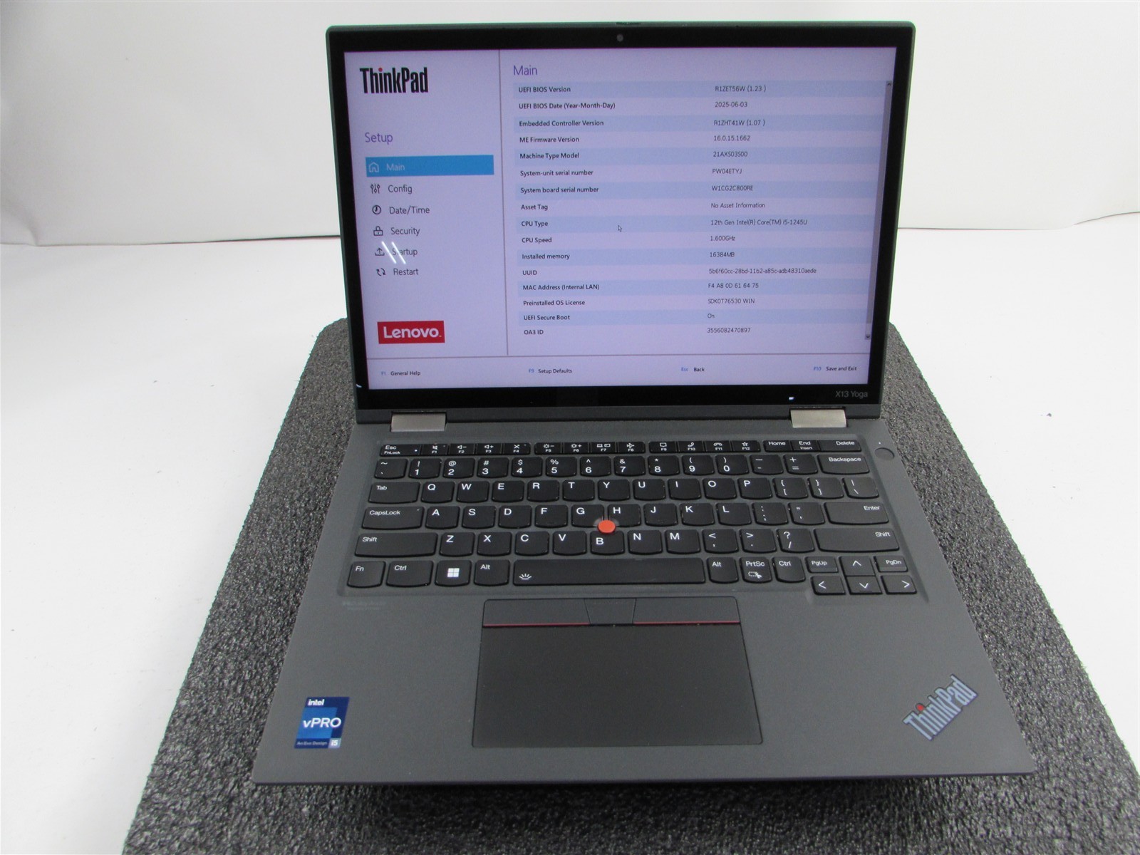 LENOVO THINKPAD X13 YOGA (Gen 3) 13.3″ 2-in-1 I5-1245U 256GB SSD 16GB RAM WIN 11