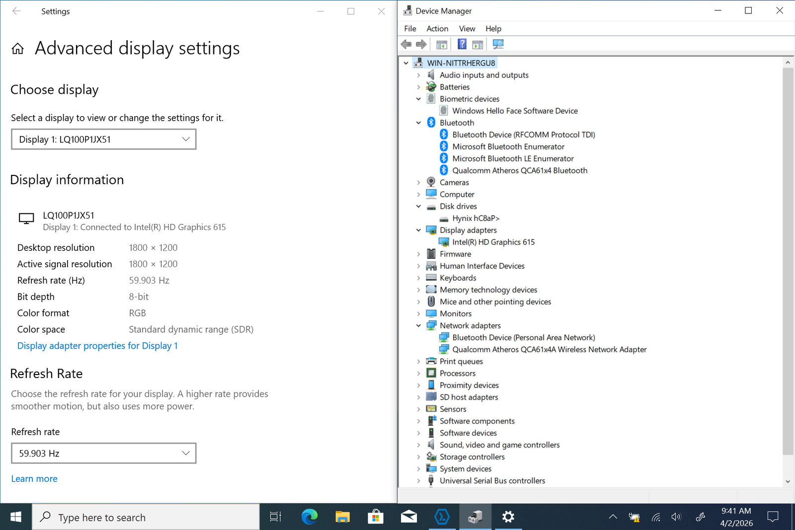 MS Surface Go 2-in-1 10″ 1800 x 1200 Touch PENTIUM 4415Y 64GB 4GB W10P *READ*