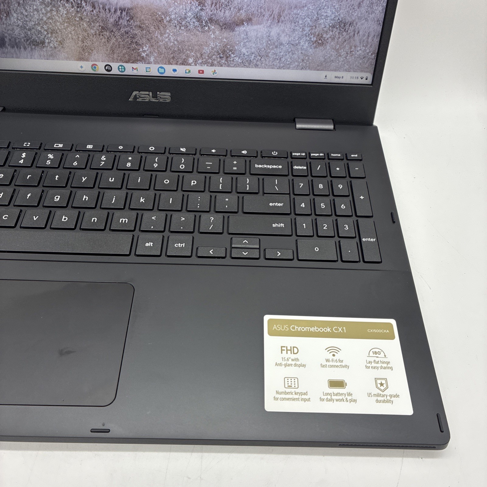 Asus Chromebook CX1 15.6″ Celeron N4500 4GB 64GB CX1500CKA-DH44F (L37)