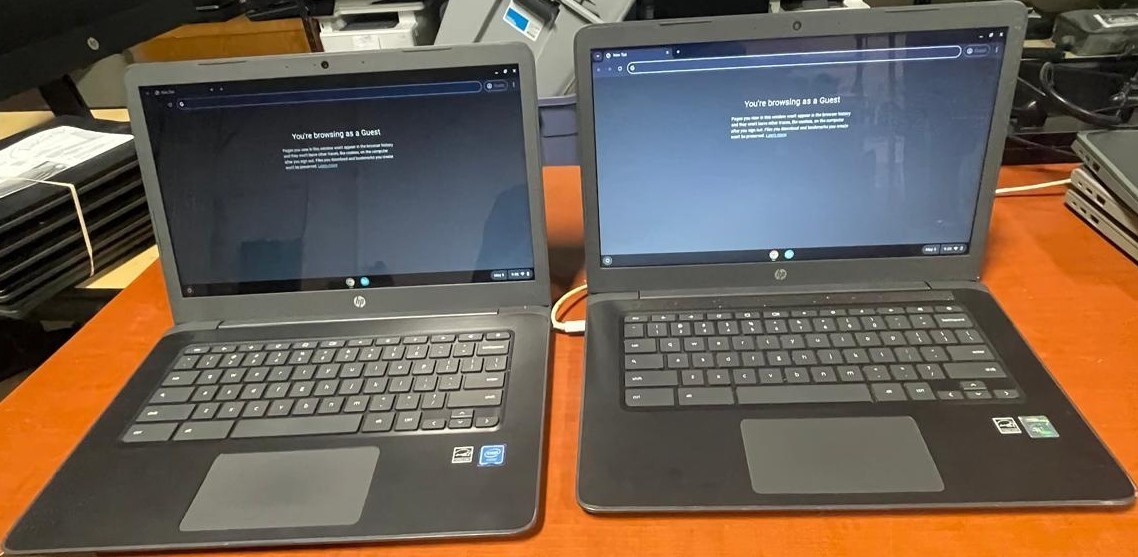 Lot 2 HP Chromebook 14 G5 Touchscreen Working 4GB RAM 2GB Storage No AC