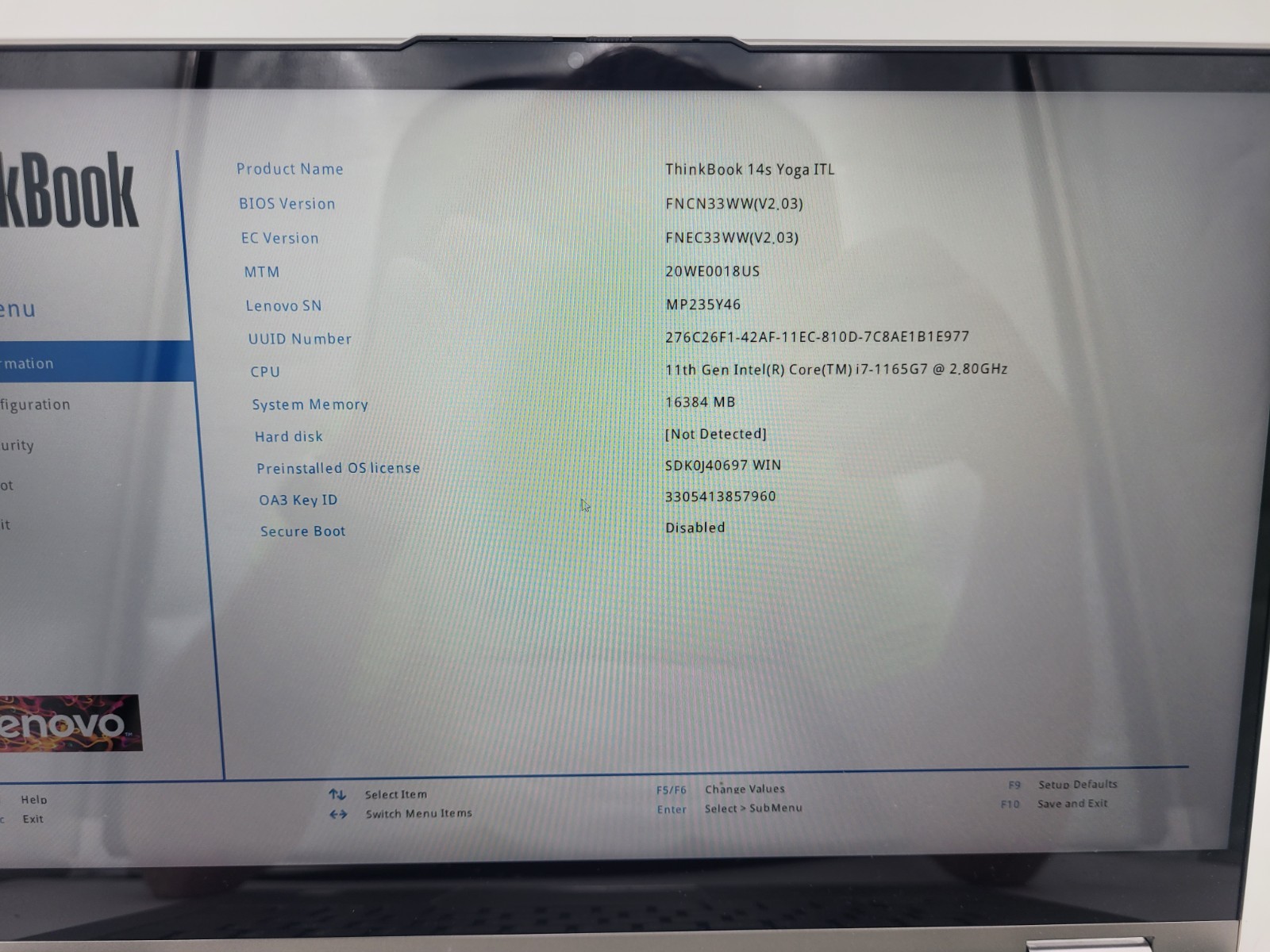 ThinkBook 14s Yoga ITL,i7-1165G @2.80GHz,16GB Ram,