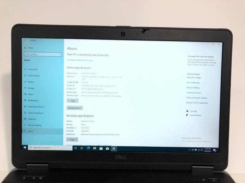 Dell Latitude E6540 15.6″ Core i5 4310M 2.70GHz 16GB RAM 1TB SSD Win 10 Pro