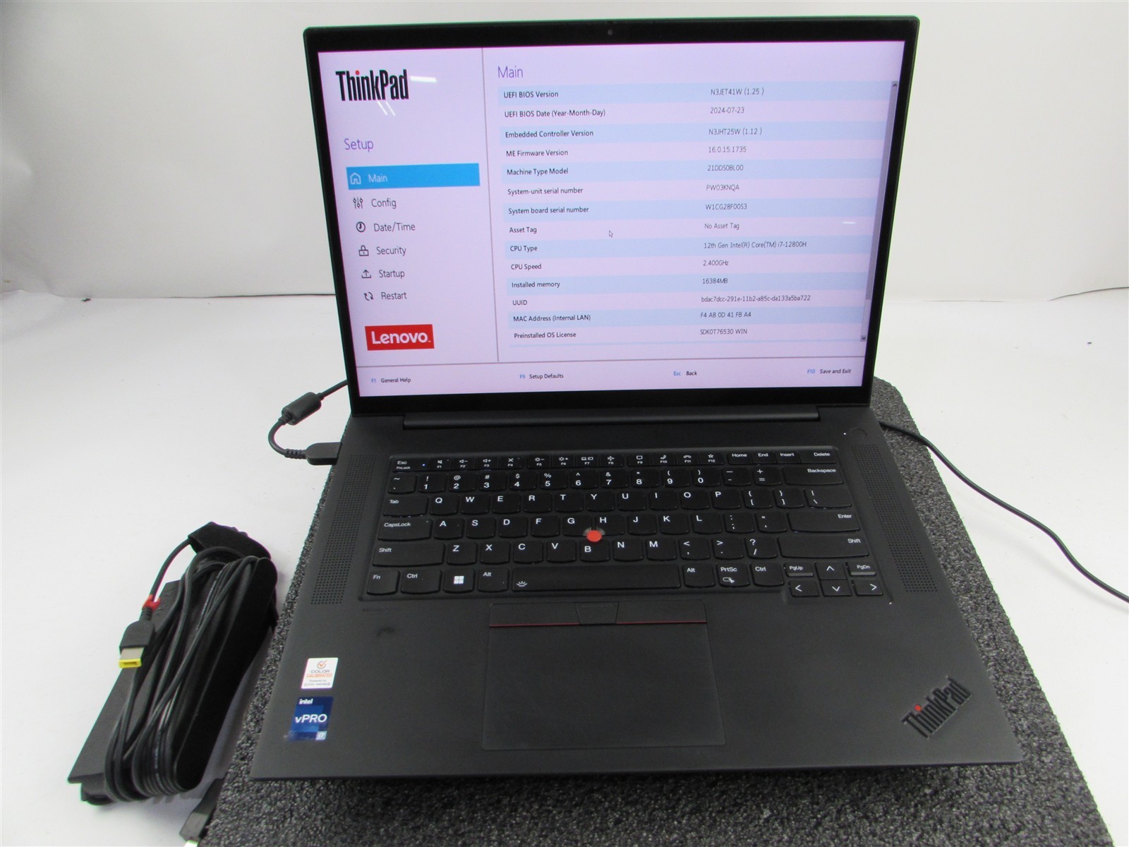 LENOVO THINKPAD P1 (GEN 5) 4K TOUCH I7-12800H 512GB 16GB RAM RTX A1000 WIN 11