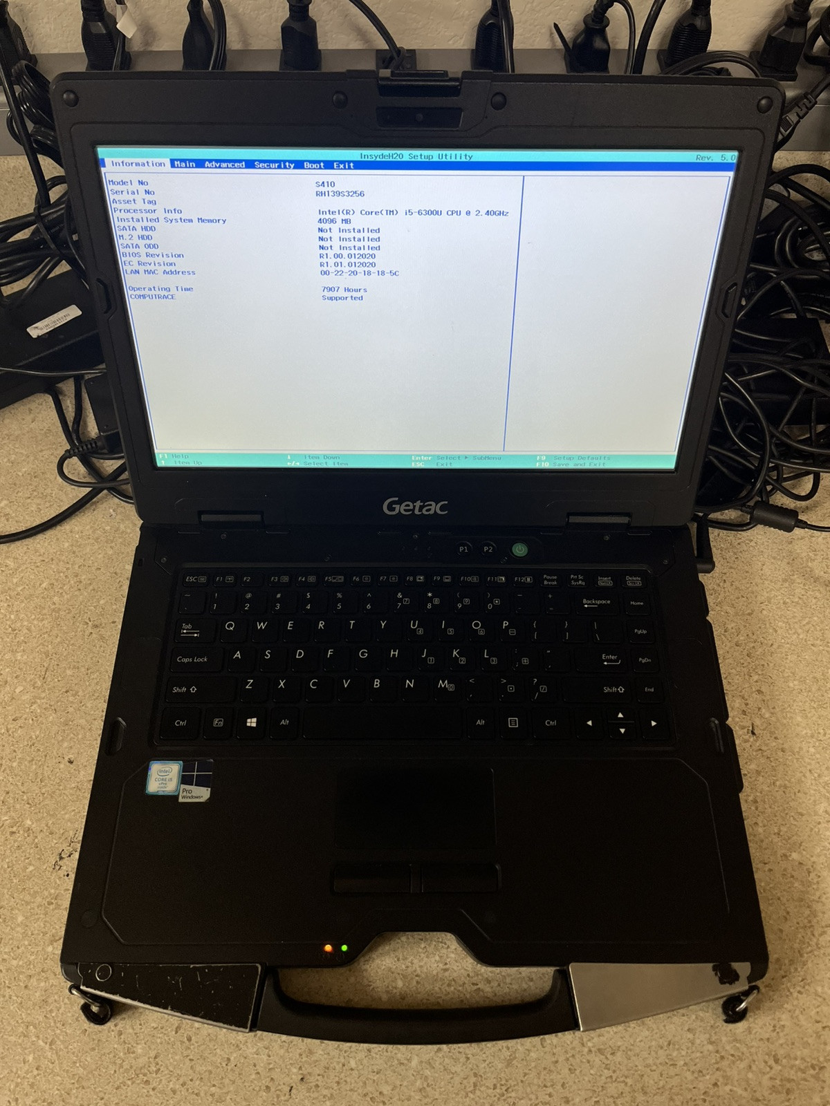 Lot of 5 Getac S410 Rugged Laptop As Is Core i5-6300U @2.40GHz 4GB Touch 4G