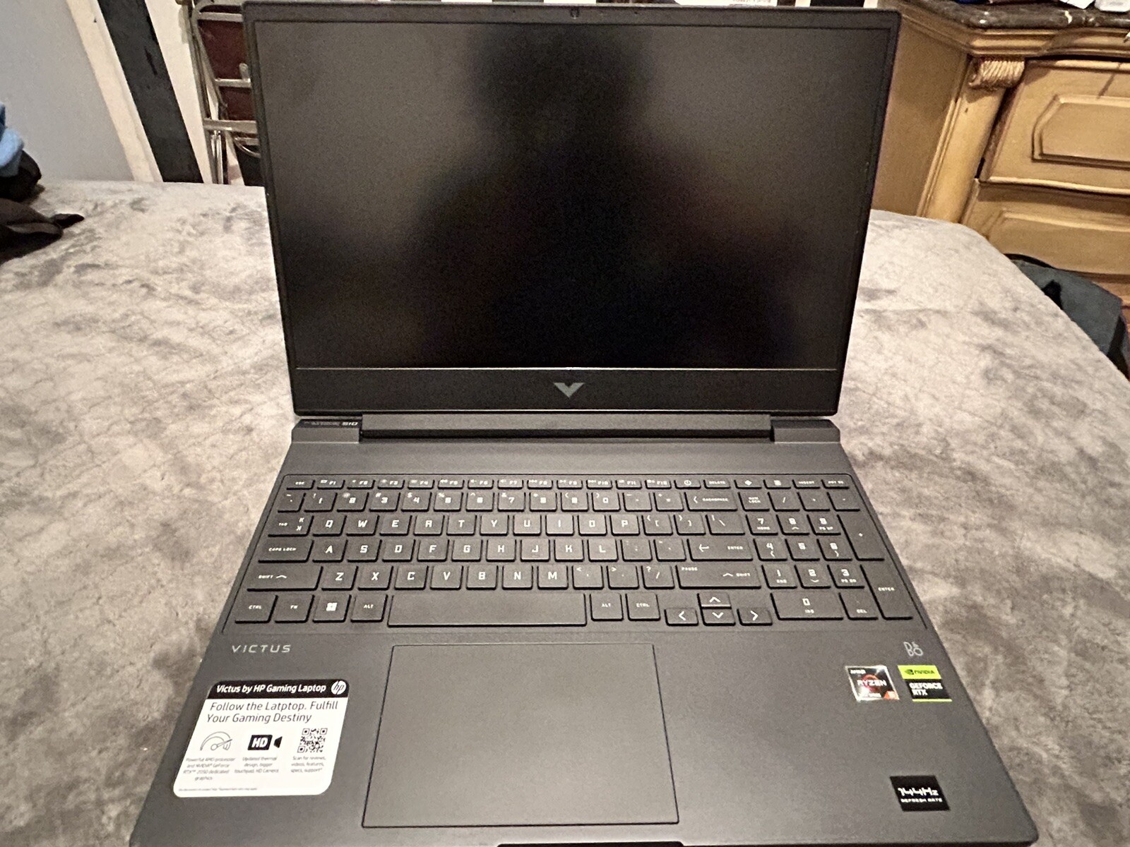 HP – Victus 15.6″ Full HD Gaming Laptop – AMD Ryzen 5-7535HS – 8GB DDR5 Memor…