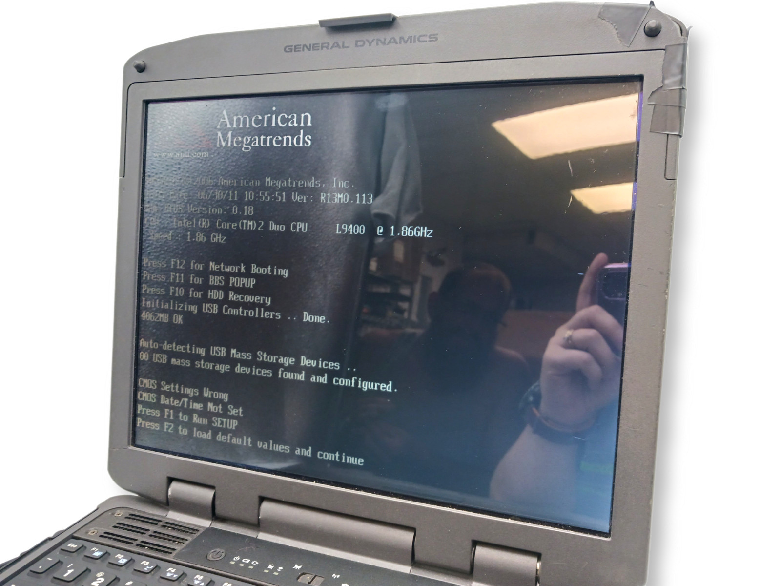 General Dynamics GD8000 Rugged Laptop CORE 2 DUO 1.86GHz – FOR PARTS ONLY!!