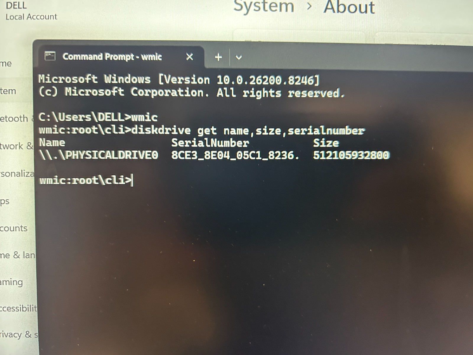 DELL 15 DC15255 G8MK9, AMD Ryzen 7 7730U, 2.00 GHz, 16 GB RAM 512 GB NVMe SSD