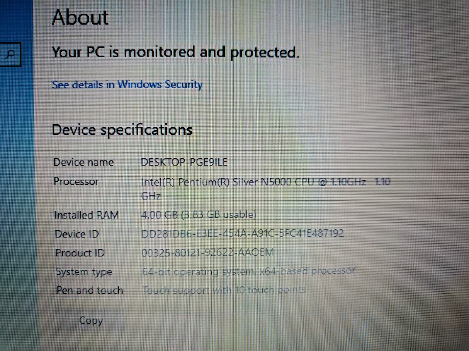 HP 15-bs244wm 15.6″ touchscreen 4gb DDR4 500gb HDD good battery with charger