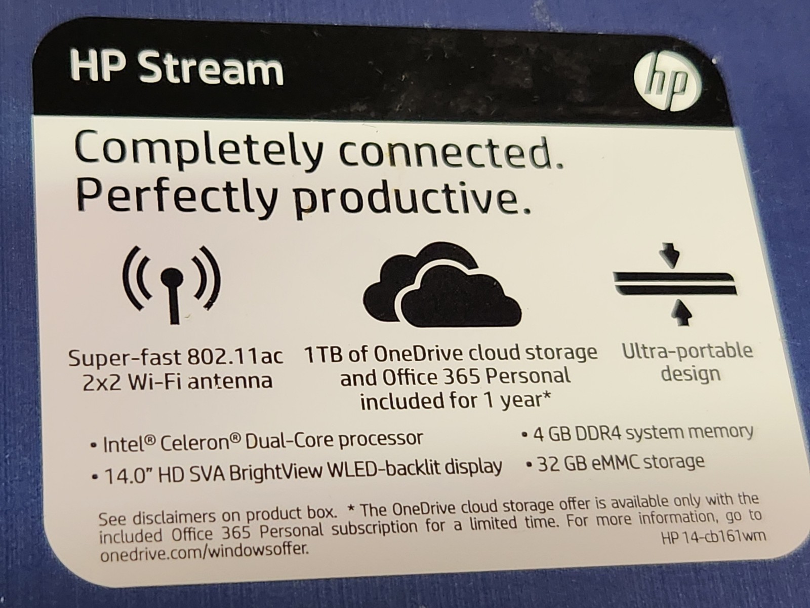 HP ‎14-CB1xxx Stream 14″ (64GB, Intel Celeron N4000, 1.1 GHz, 4GB) Laptop-…