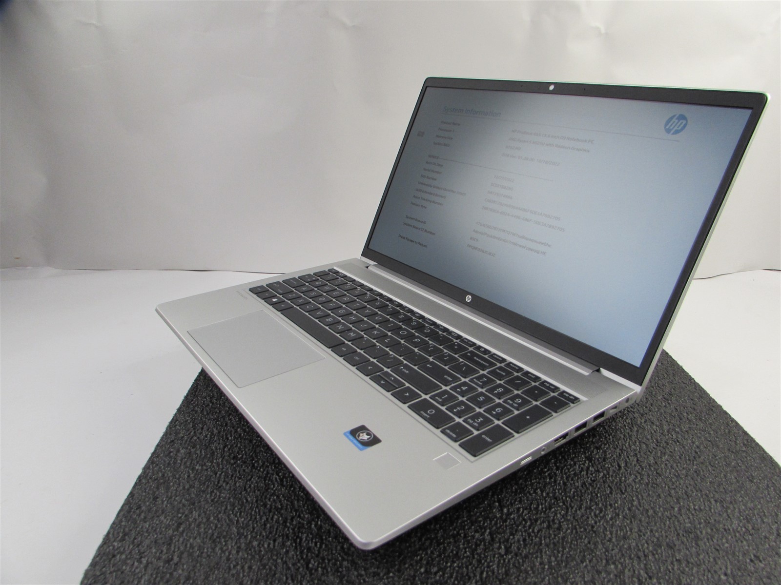 HP PROBOOK 455 (G9) 15.6″ FHD AMD RYZEN 5 5652U 256GB 8GB RAM AMD GPU NO O.S