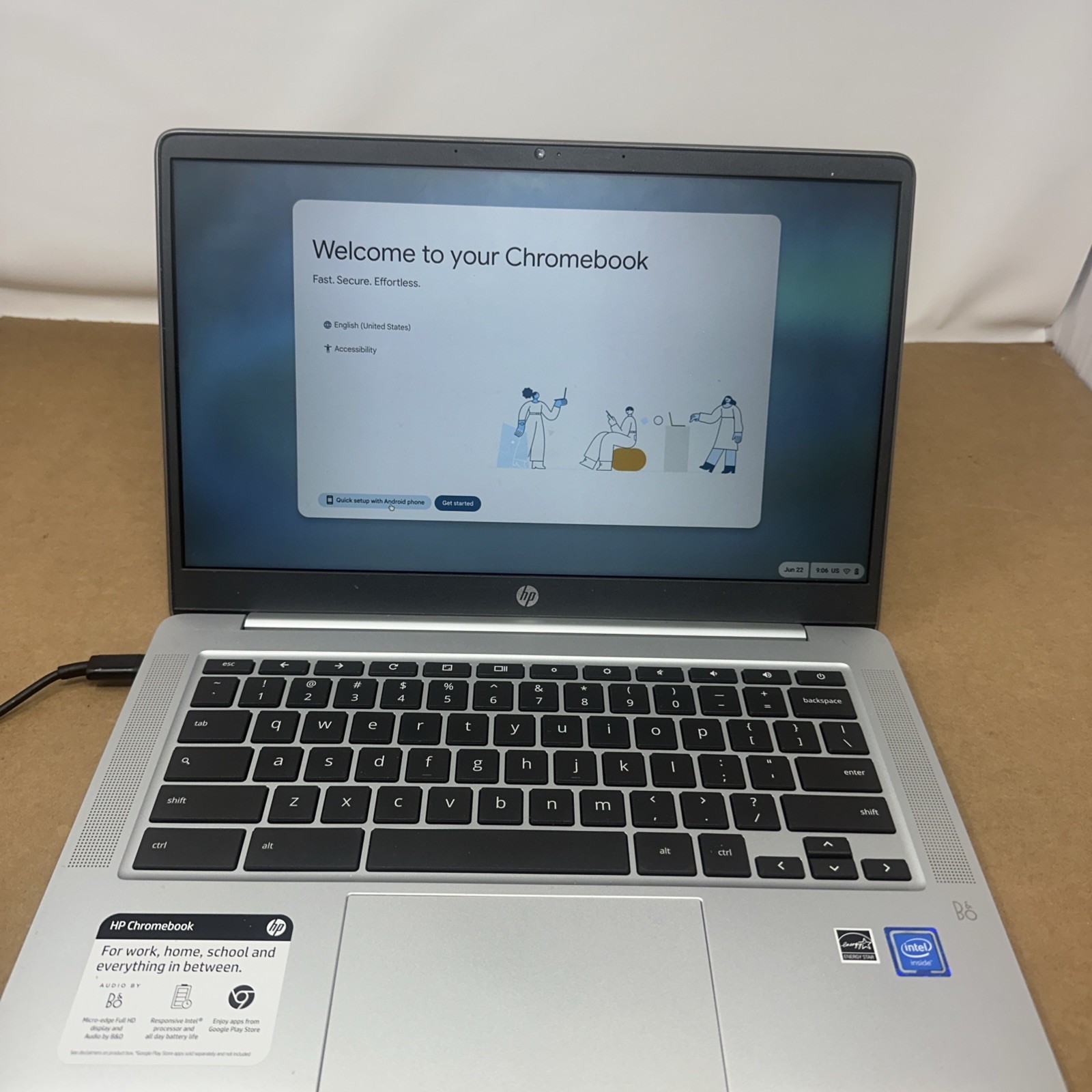 HP 14a-na0023cl 14 inch 64GB Intel Celeron 2.80GHz 4GB MINT CONDITION (RESET)