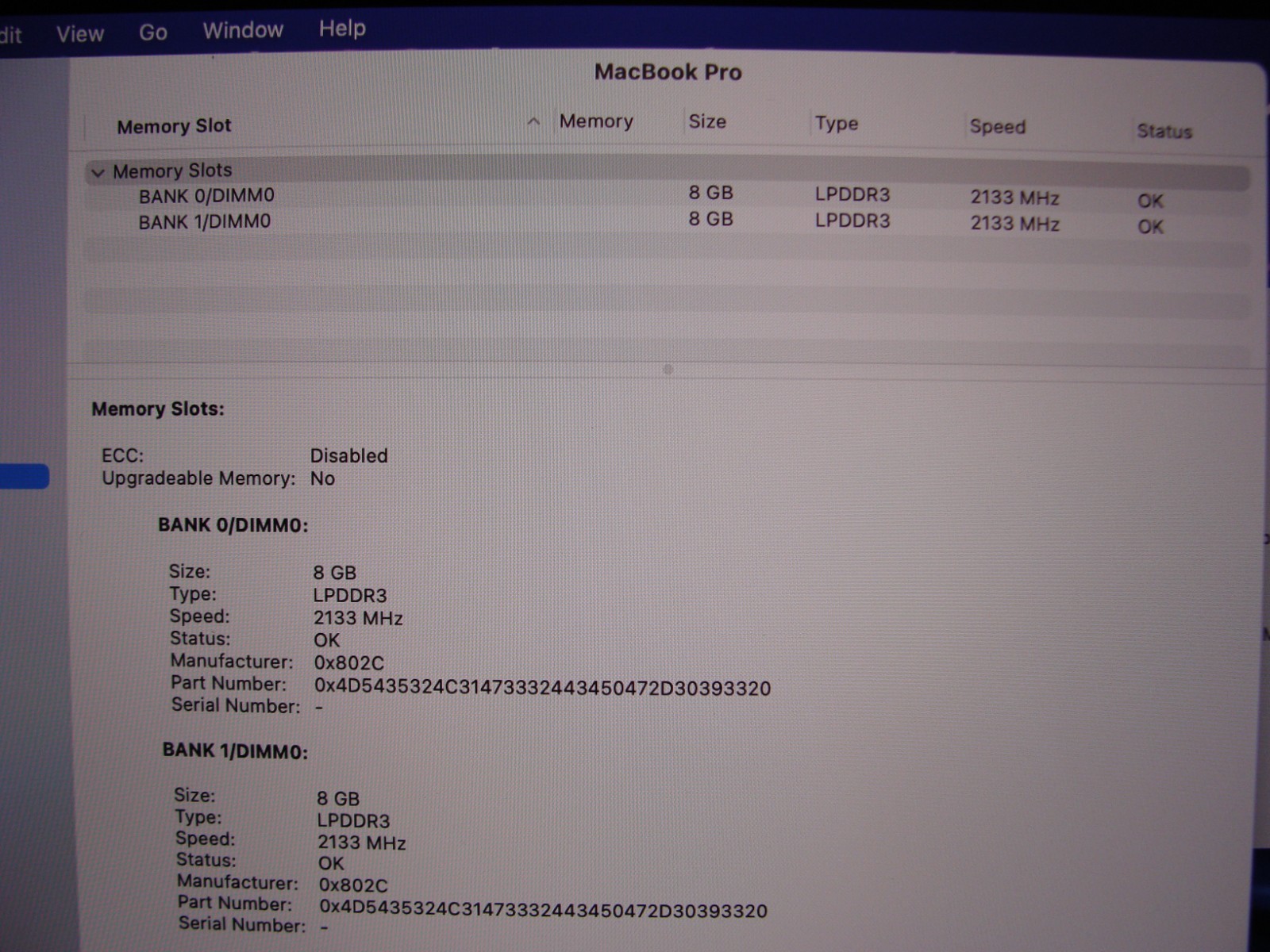 Apple MacBook Pro 13″ Mid-2017 A1708 /BTO OS Monterey i7-7660U 2.5GHz 16GB 512GB