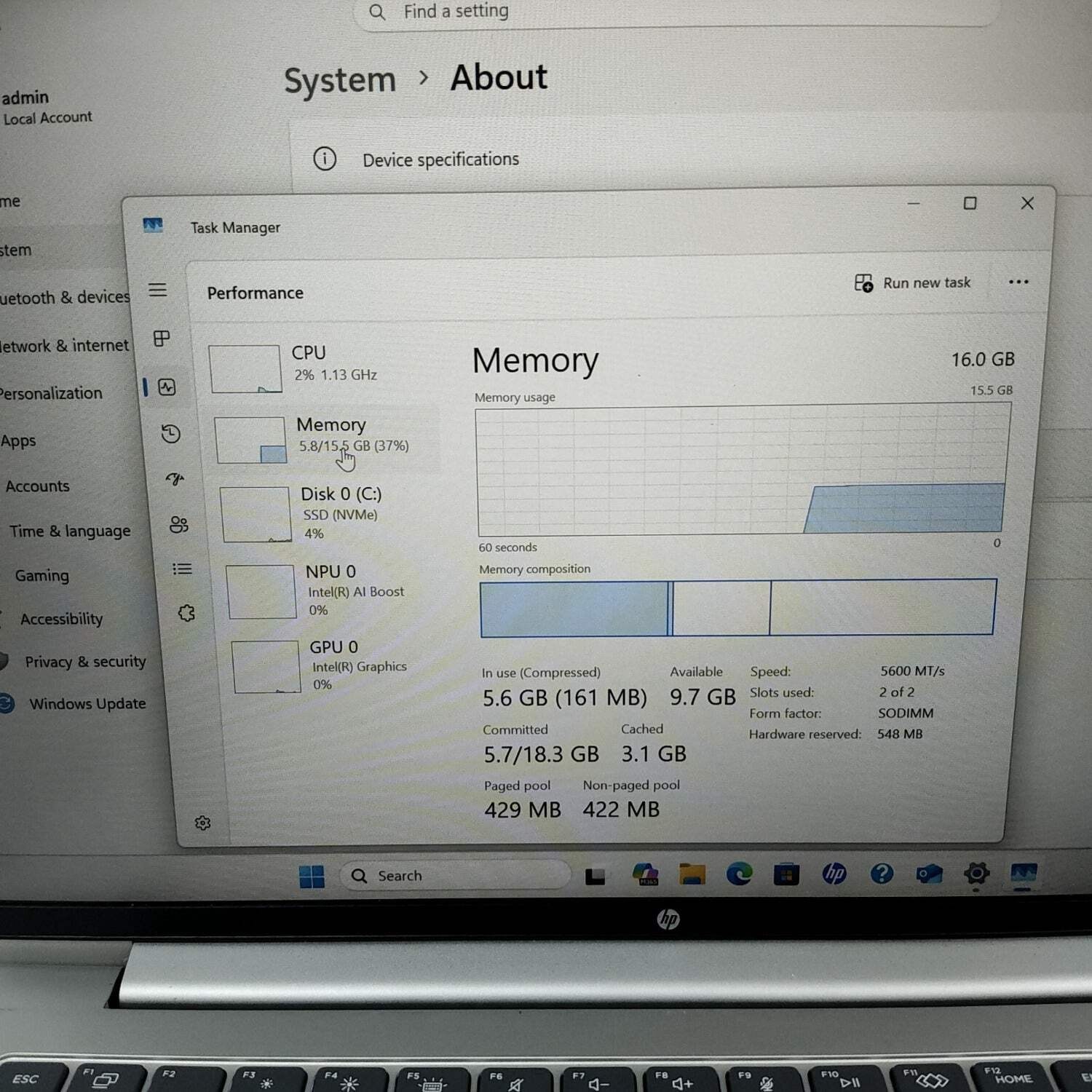 HP probook 440 g11 14″ Core Ultra 7 155U 1.7GHz 16GB RAM 512GB SSD