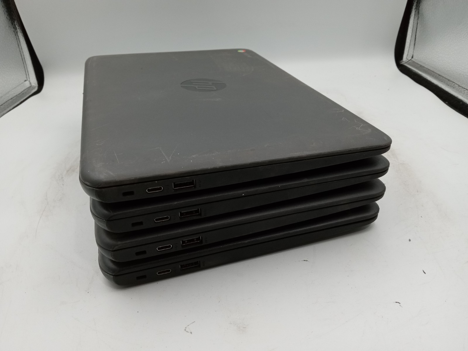 Lot of 4 – HP Chromebook 11 G6 EE 11.6″ Laptops – PARTS / REPAIR – READ -RR