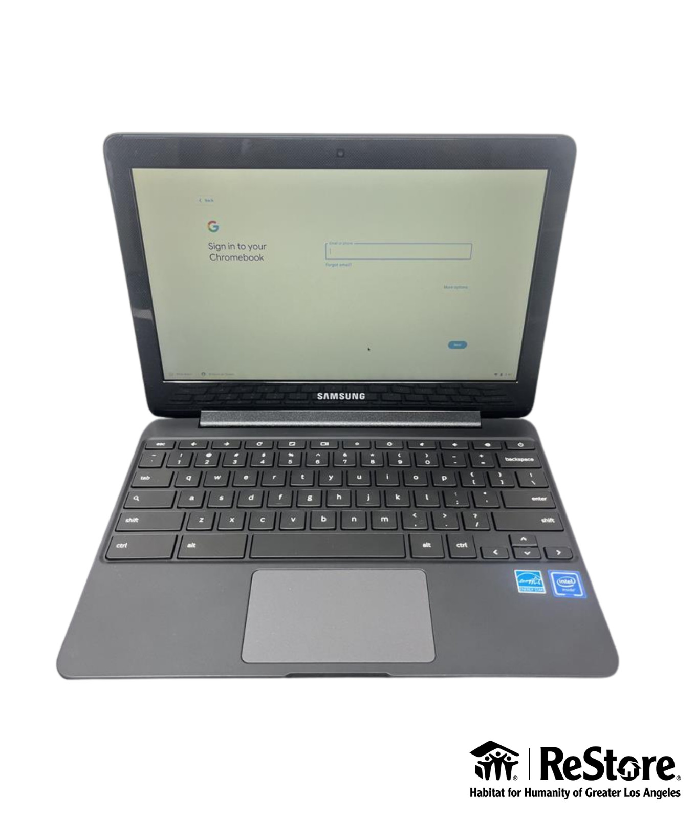 Samsung ChromeBook 3 11.6″ (16 GB, Intel Celeron, 1.60 GHz, 4 GB) Laptop – Black
